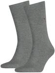 Tommy Hilfiger Herrensocken Doppelpack mittelgrau Gr&ouml;&szlig;e 47-49