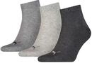 PUMA Unisex Plain Quarter Socke, Grau (Anthrazit/L Mel Grey/M Mel Grey), 47-49, 3