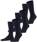 FALKE Herren Socken Airport Multipack M So Wolle Baumwolle einfarbig 3 Paar, Blau