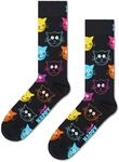 Happy Socks farbenfrohe Socken, Unisex Katze Socken, Geschenke, Schwarz, 41-46 EU