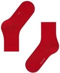 FALKE Damen Socken Cotton Touch W So Baumwolle einfarbig 1 Paar, Rot Scarlet 8228,