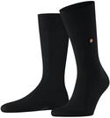Burlington Herren Socken Lord M So Baumwolle einfarbig 1 Paar, Schwarz Black 3000,