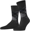 Burlington Herren Socken Manchester M So Baumwolle gemustert 1 Paar, Grau Anthracite