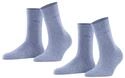 ESPRIT Damen Basic Easy 2-Pack Socken Baumwolle atmungsaktiv