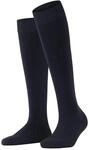 FALKE Damen Kniestr&uuml;mpfe ClimaWool W Kh Wolle Lyocell lang einfarbig 1 Paar, Blau