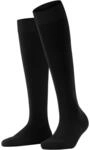 FALKE Damen Kniestr&uuml;mpfe ClimaWool W Kh Wolle Lyocell lang einfarbig 1 Paar, Schwarz