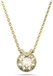 Swarovski Bella Halskette, Vergoldete Damenhalskette mit Strahlendem Goldfarbenen