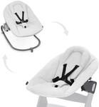 hauck Alpha Bouncer Premium, Light Grey - 2in1 Babywippe & Hochstuhlaufsatz ab Geburt