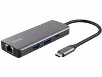 Trust Dalyx USB C Adapter 6-in-1, USB-C Hub mit 4K HDMI, 2X USB-C, 2X USB 3.1