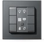 Homematic IP Smart Home Wandtaster &ndash; 6-fach, anthrazit, Wandschalter, sechs Tasten,