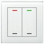 KNX Glas Knopf II Light 2-Wege RGBW wei&szlig; neutral