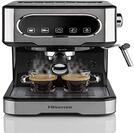 Hisense, HESCM15DBK Manuelle Espressomaschine, gemahlen und kompatibel mit ESE 44 mm