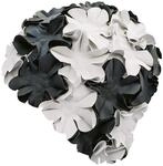 Fashy Bl&uuml;ten-Gummibadehaube, schwarz/wei&szlig;, 3191 22, Einheitsgr&ouml;&szlig;e