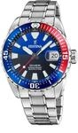 Festina Herren Uhr Analog aus Edelstahl 316L Silber - Quarzwerk - Kalender -