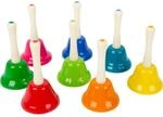 small foot Handglocken-Set, 8 St&uuml;ck, zur musikalischen Fr&uuml;herziehung,
