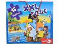 Noris 606034960 - XXL Riesenpuzzle, Piraten in Sicht - mit 45 Teilen...