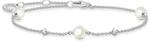 THOMAS SABO Damen Armband Perlen mit wei&szlig;en Steinen 925 Sterlingsilber