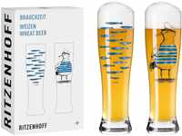 RITZENHOFF 3481007 Weizenbierglas 500 ml – 2er Set – Serie Brauchzeit Set...