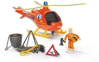 Simba 109252510 - Feuerwehrmann Sam Hubschrauber Wallaby mit Tom Figur, mit