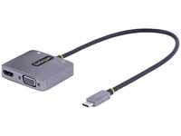 StarTech.com USB C Video Adapter, USB-C auf HDMI/VGA Multiport Bildschirm...