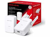 Mercusys CPL WiFi N 300 Mbps + 1000 Mbps Adapter, Gehäuse mit 1 Gigabit-Port...