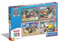 Clementoni 21513 Supercolor 4 In 1-Paw Patrol-Puzzle 12,16,20,24 Teile Ab 3...