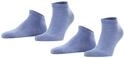 FALKE Herren Sneakersocken Happy Double Pack M Sn Baumwolle kurz einfarbig 2 Paar,