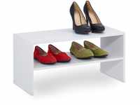 Relaxdays Schuhregal, für 4 Paar Schuhe, HBT: 29,5 x 60 x 29,5 cm, schmal, 2...