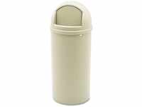 Rubbermaid Commercial Products 15 gal Polyethylene Round Marshal Classic Trash...
