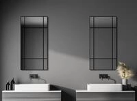Talos Wandspiegel Black Square 60x120 cm &ndash; Eckiger Dekospiegel mit...