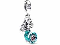 PANDORA Disney Arielle die Meerjungfrau Charm-Anhänger aus Sterling Silber mit...