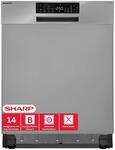 SHARP QW-NA25GU44BS-DE unterbauf&auml;higer Geschirrsp&uuml;ler mit Besteckschublade (60cm),