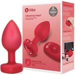 b-Vibe - TheVibrating Heart Plug M/L - USB wiederaufladbar & Fernbedienung Butt Plug