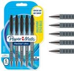 Paper Mate Flexgrip Ultra-Druckkugelschreiber | mittlere Spitze (1,0 mm) | schwarz 