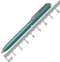 Online Miniatur Dreh-Kugelschreiber T&uuml;rkis mit Metallclip, D1-Standardmine 