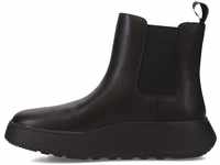 Fitflop Damen F-Mode Boots aus Leder Chelsea-Stiefel, Schwarz, 36 EU