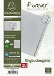 Exacompta 1723B Recycling Kunststoff-Register 20 Blatt mit bedruckten Taben A-Z f&uuml;r