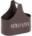 HAKU Zeitungsst&auml;nder Zeitschriftenkorb Zeitungsablage Metall braun, vintage - Ma&szlig;e: