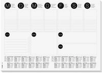 SIGEL HO506 Papier-Schreibtischunterlage A3 mit aktuellem 2-Jahres-Kalender,
