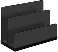 Wedo 633001 Briefst&auml;nder Black Office Acrylglas, 2 F&auml;cher Gummif&uuml;&szlig;e, 15 x...