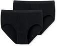 Schiesser Herren 2 Pack Sportslip mit Eingriff - Original Feinripp