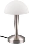 Reality Leuchten Tischleuchte Canaria R59561107, Metall Nickel matt, Glas Wei&szlig;