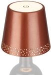 BRILONER - LED Flaschenlampe kabellos mit Touch, dimmbar, warmwei&szlig;, Nachttischlampe,