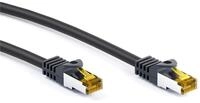 Goobay 91680 RJ45 Patchkabel CAT 6A S/FTP (PiMF) mit CAT 7 Rohkabel / 500 MHz