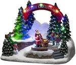 Konstsmide LED Szenerie Santa und Kinder, mit Musik, w&auml;hlbare Energiefunktion,...
