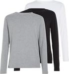 Tommy Hilfiger Herren Langarmshirts Basic, Mehrfarbig (Black/White/Grey Heather), XXL