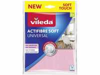 Vileda Actifibre Soft Universal Mikrofasertuch, Reinigungstuch aus 100 Prozent