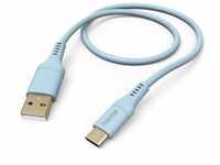 Hama Ladekabel Flexible, USB-A - USB-C, 1,5 m, Silikon, Blau