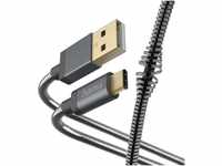 Hama Ladekabel „Metall USB A auf USB C, Metallmantel, 1,5m Schnellladung,...