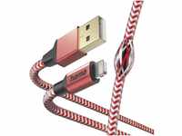 Hama Ladekabel „Reflective USB A auf Lightning, Nylon, 1,5m (iPhone Ladekabel,